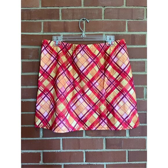 Retro Style Plaid Mini Skirt Plus Size - Picture 2 of 4